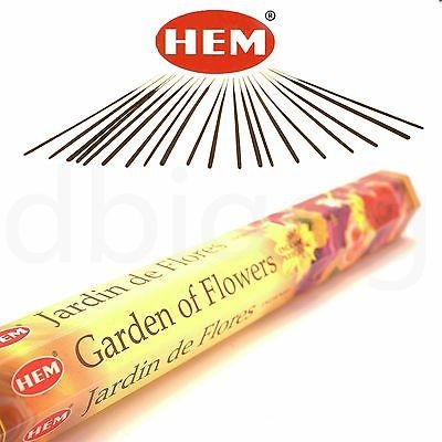 GARDEN OF FLOWERS von HEM 20 RäucherSTÄBCHEN Original Indien Incense