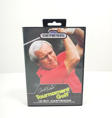 Vintage Arnold Palmer Tournament Golf Sega Genesis 1989 Complete w/ Manual CIB