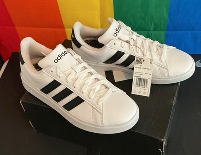 Size 7.5 - adidas Grand Court 2.0 White Black