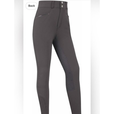 LeMieux Young Rider Freya Pro Breech Full Seat Riding Tights in Charcoal Gray