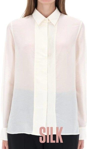 Women & Other Stories Shirt Beige Silk L