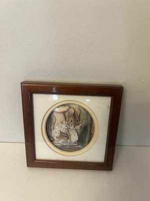 Vintage Beatrix Potter gerahmt 3D Decoupage John Ellam Studios 5,5'' 1991