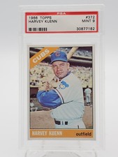 HARVEY KUENN 1966 TOPPS #372 CUBS PSA 9 Q7113