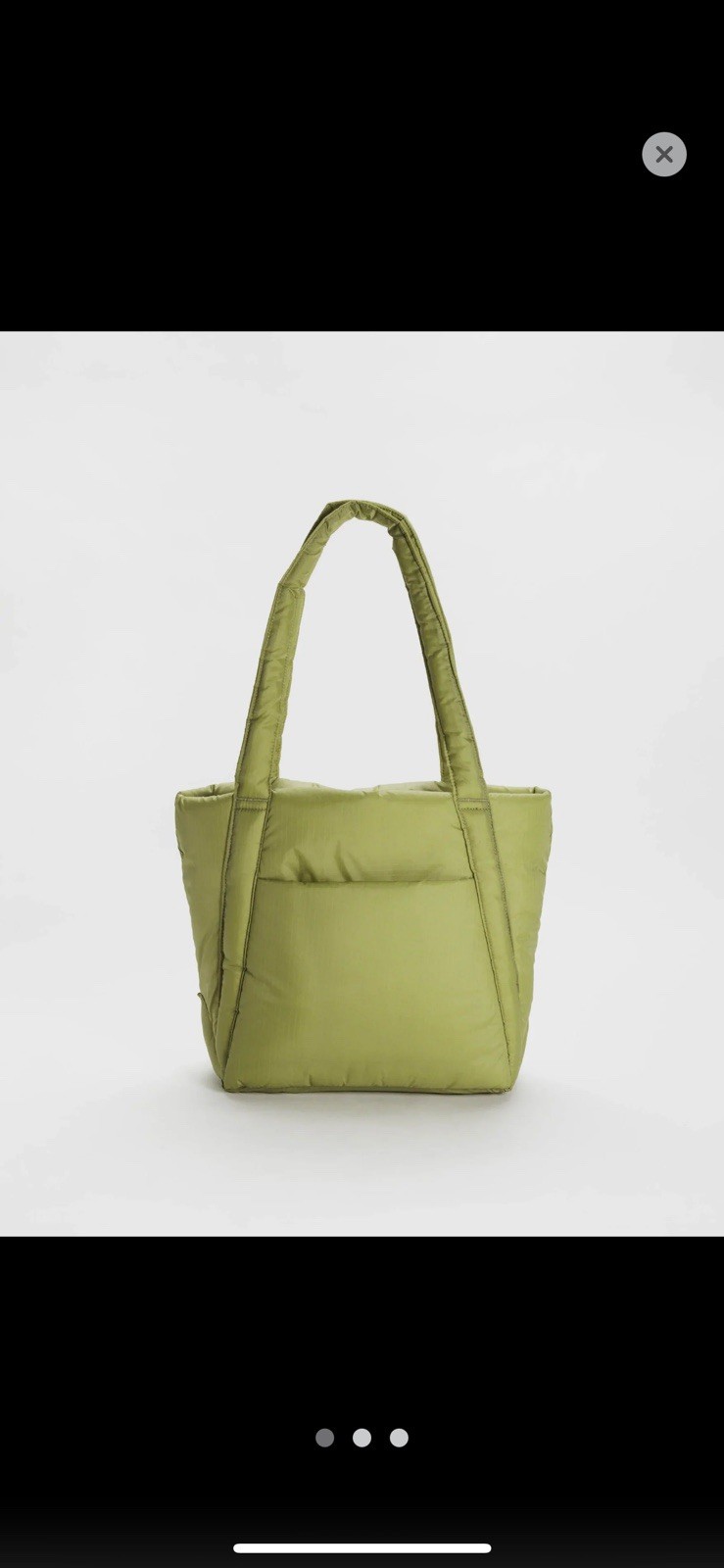 Baggu Puffy Mini Tote in Pistachio Green NWT