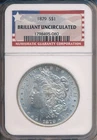 1879 MORGAN SILVER DOLLAR **NGC CERTIFIED BRILLIANT UNCIRCULATED** FREE SHIP!!