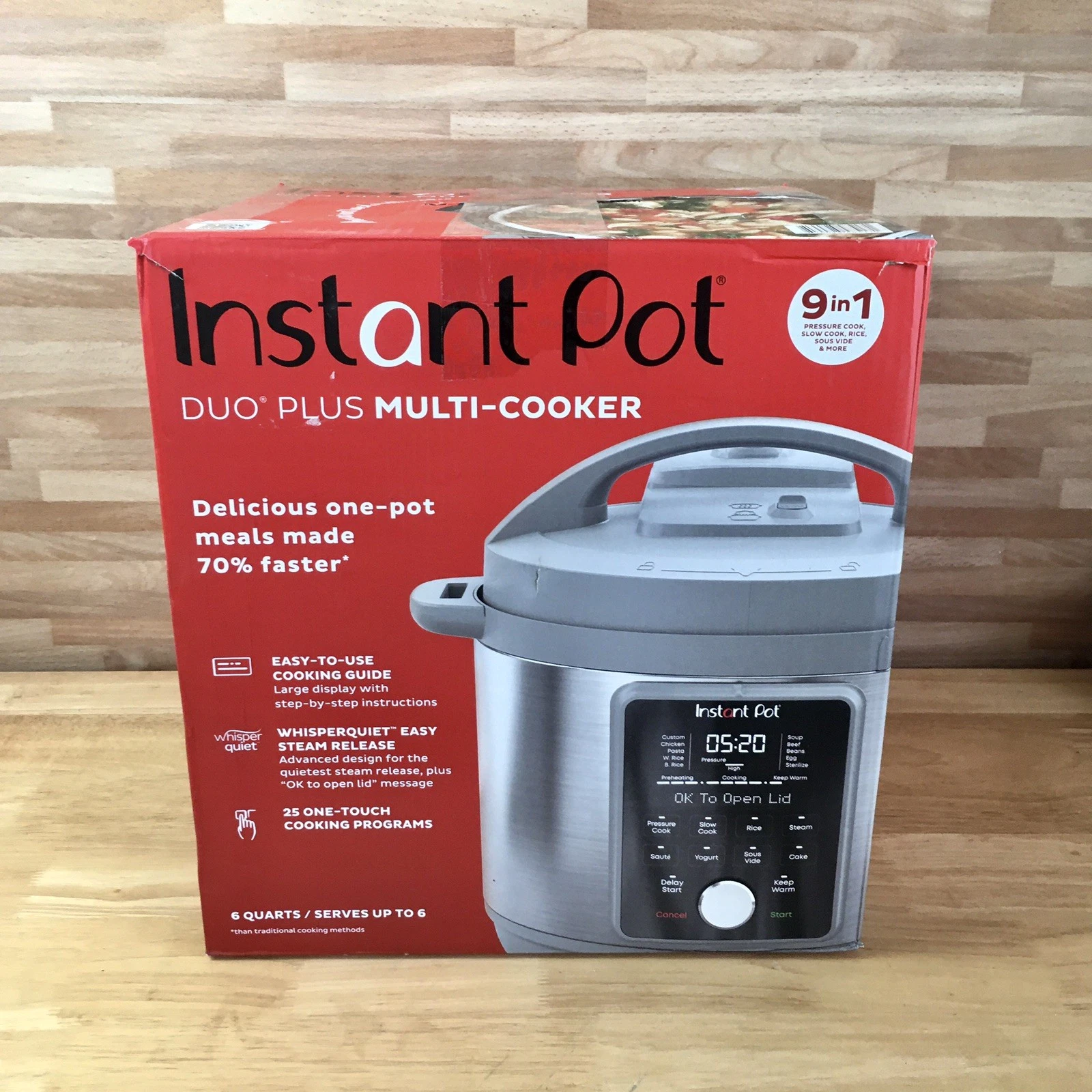 Instant Pot - 6QT Duo Plus Multi-Use 9-in-1 Pressure Cooker