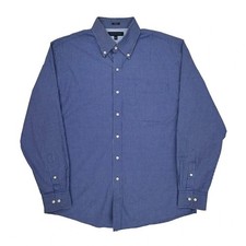 Tommy Hilfiger Slim Fit Shirt - Large Blue Cotton