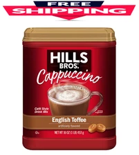 Hills Bros. Instant Cappuccino Mix, English Toffee (16 Oz, Pack of 1) – Convenie