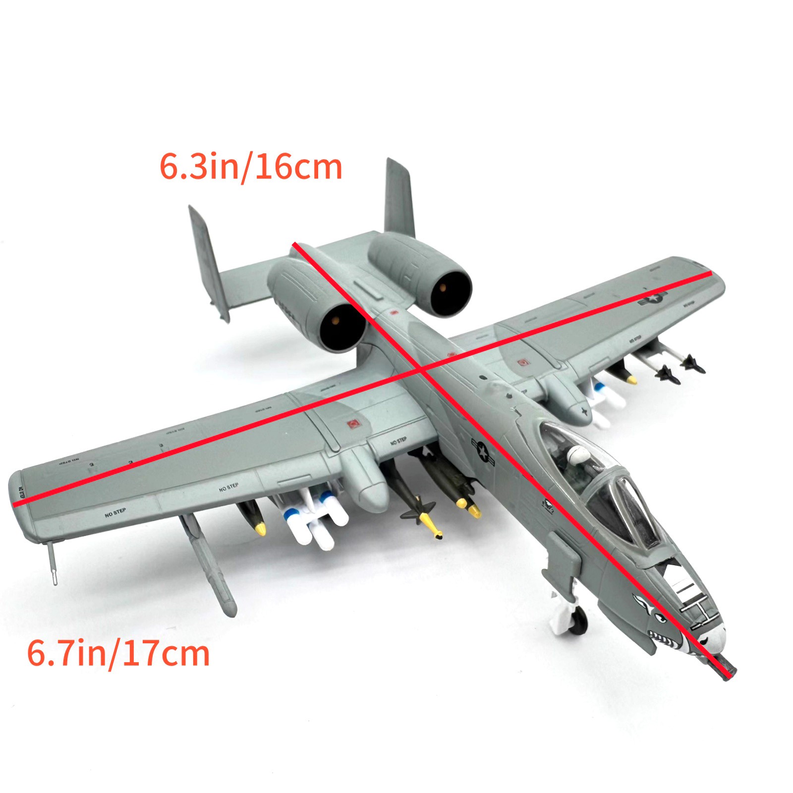 For USAF Collection 16cm Diecast Alloy 1/100 Scale A-10 Warthog Attack Plane