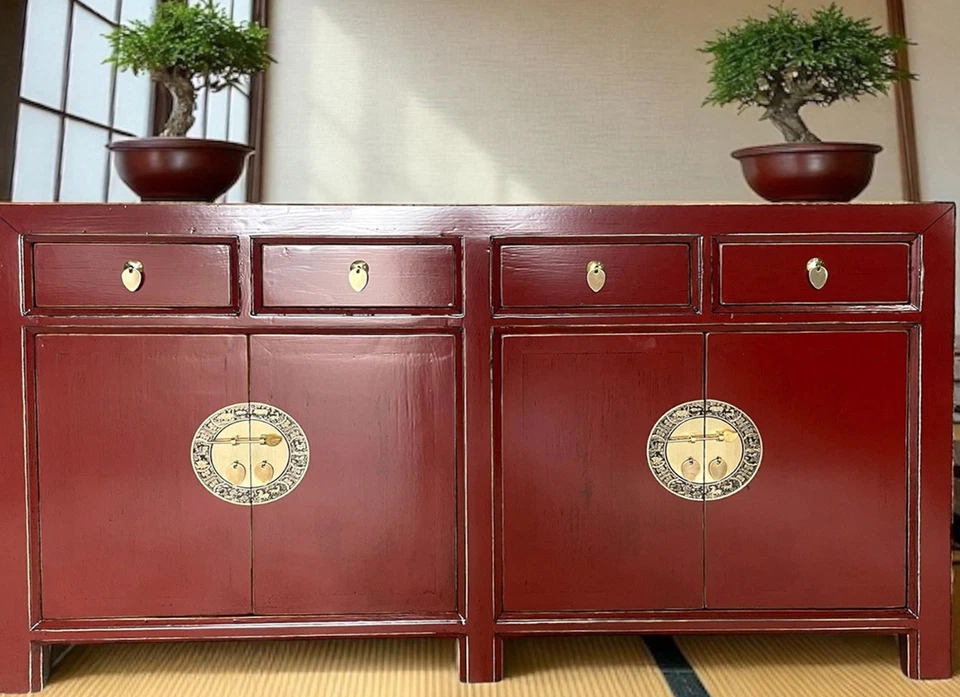 Sideboard Kommode Schrank Möbel chinesisch asiatisch orientalisch braun vintage