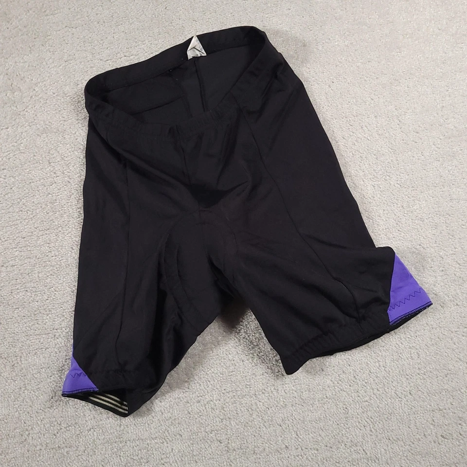 Bellwether Cycling Shorts Large Black Purple Padded Bike USA Made Vintage 90s - Image 2 of 4