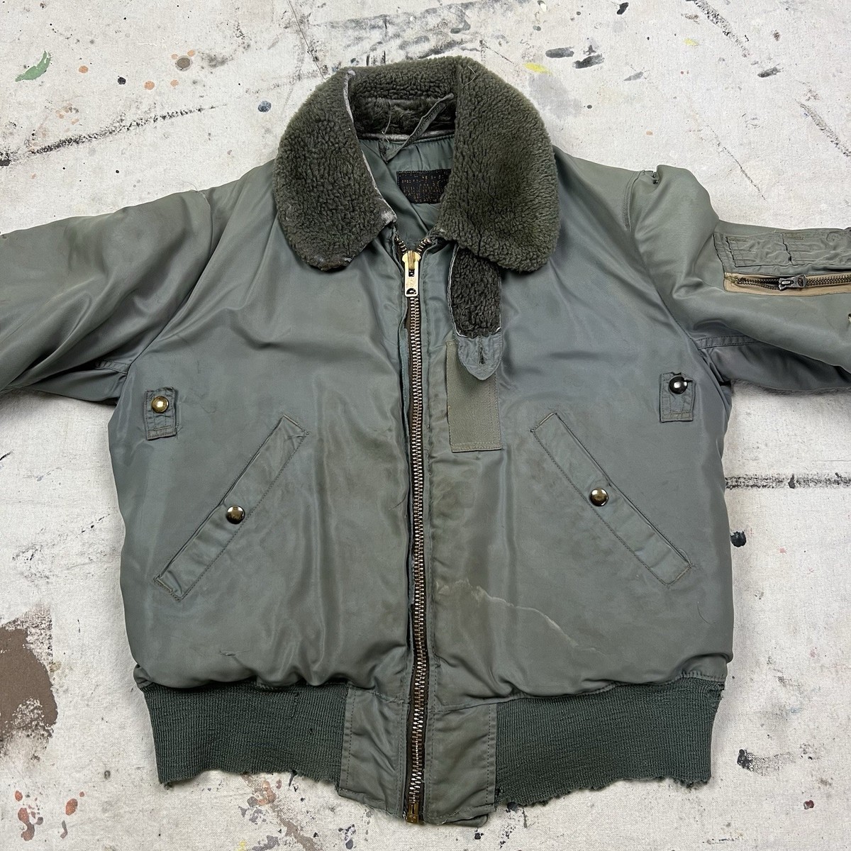 Vintage 50s USAF B-15D Intermediate Flying Bomber Jacket Size 36