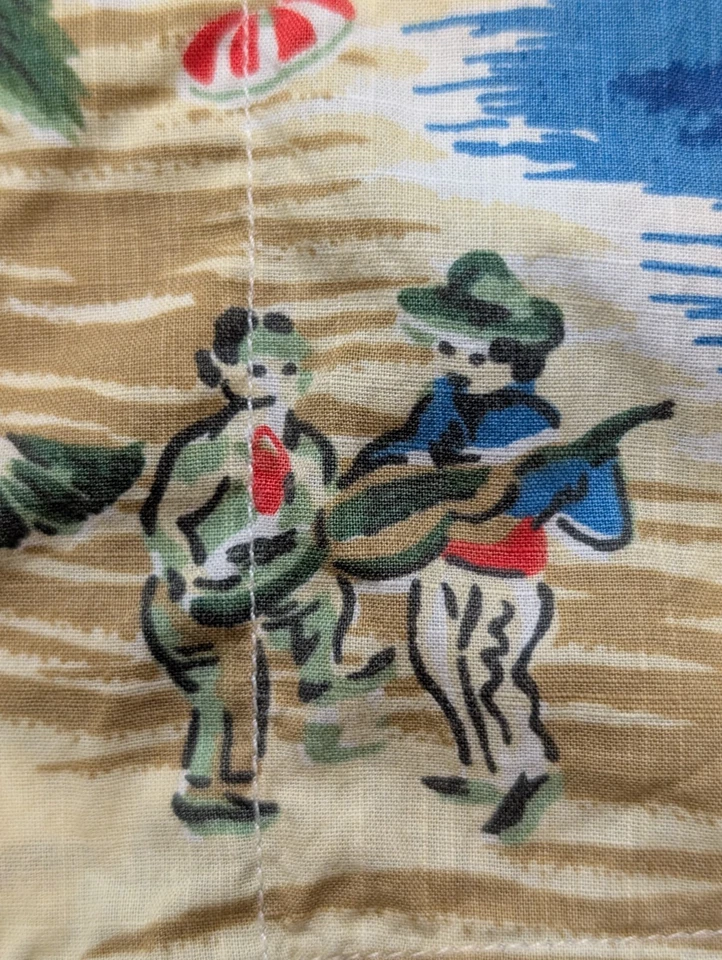 Chemise Hawaïenne J.Crew Coton Bleu Motif Plage & Palmiers - Taille S - Photo 3/4