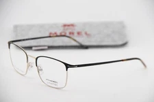 NEW MOREL LIGHTEC 30166L ND 03 BLACK GOLD HAV AUTHENTIC W/CASE EYEGLASSES 51-19