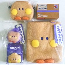 BT21 SHOOKY Standing Doll Plush Tote Bag Pouch Hair Clip AirPods Case