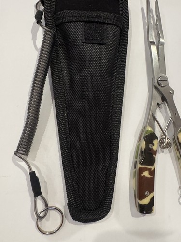 Pinza da Pesca in Acciaio Inox Rimuovi Gancio Naso Lungo con Guaina e Cordino - Foto 4 di 4