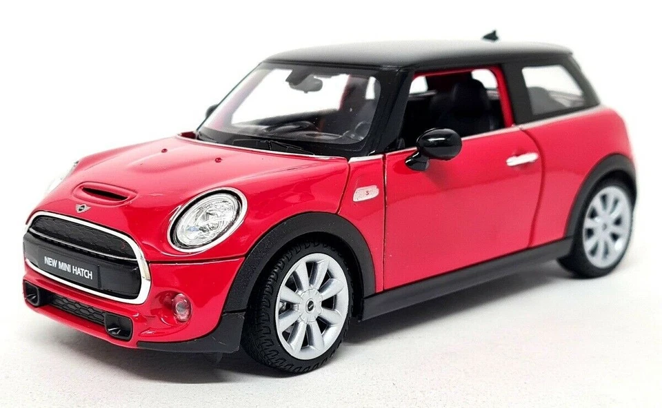 Nex 1/24 - Mini Cooper S (BMW Mini) Red Black Roof Diecast scale model car - Image 3 of 4