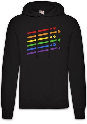 RPG Dices Rainbow Herren Hoodie Pen Paper Dungeons Würfel Dragons Role Play