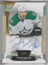 14-15 TYLER SEGUIN AUTO 5/5 UD THE CUP BASE GOLD SPECTRUM FOIL #27 STARS