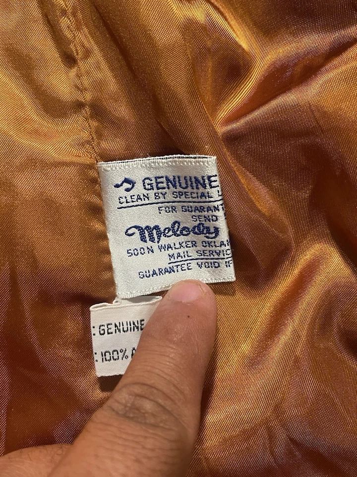 Chaqueta Vaquera Vintage Pioneer Wear Colección Dorada Cuero Occidental Talla L (40) Foto 4 de 4