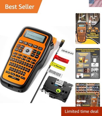 12mm Handheld Label Maker - E1000 Waterproof Labels & 10ppm Speed for Offices