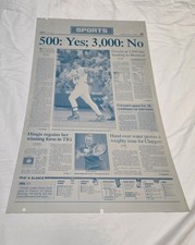 Mark McGwire 500 Home Run / Tony Gwynn / Martina Hingis Newspaper Printing Plate