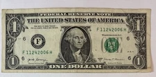 BIRTHDAY/ANNIVERSARY $1.00 CURRENCY Note 11-24-2006