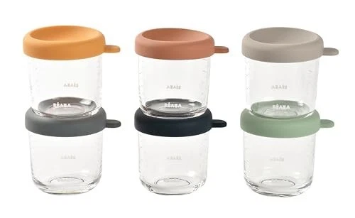 6 Pack Glass Baby Food Jars with Soft Silicone Air Tight Lids, 8 oz Glass Storag
Opens in a new wind