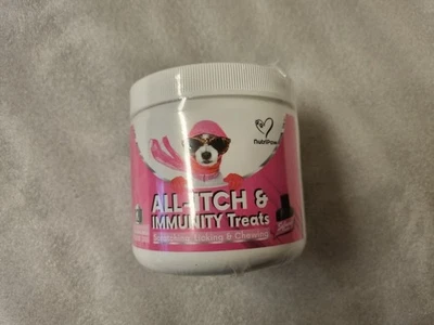 NutriPaw All-Itch Immunity Treats For Dogs - Soothe Itchy Paws, Eyes, Ears, Skin