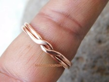Copper ring midi spiral copper ring copper wrap ring arthritis ring