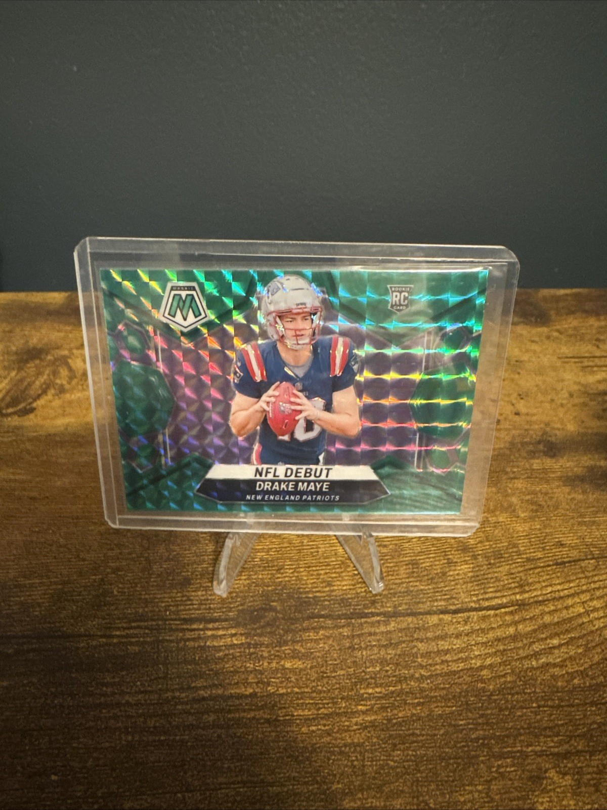 Drake Maye 2024 Panini Mosaic #273 Mosaic Green RC