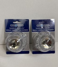 Knob Handle In Clear For Delta Tub And Shower Faucets Replacement H71 Lot Of 2