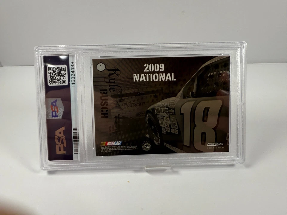 SIGNED KYLE BUSCH - 2009 Press Pass VIP - #1 - National Exclusive - PSA/DNA - Image 2 of 2