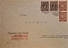 T&uuml;te  07/19   Umschlag aus  Essen  1946