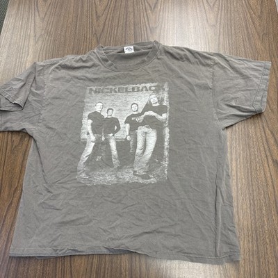Vintage Y2K Nickleback Rockstar Album Promo Rock Band Faded Tee Shirt XL