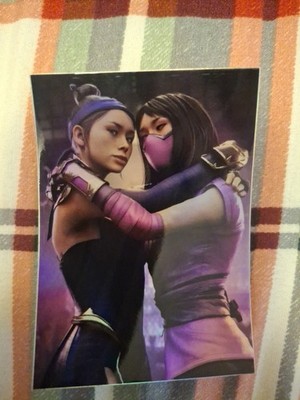 Mortal Kombat 7 Holographic Sticker Mileena & Kitana Size 3X3 Waterproof