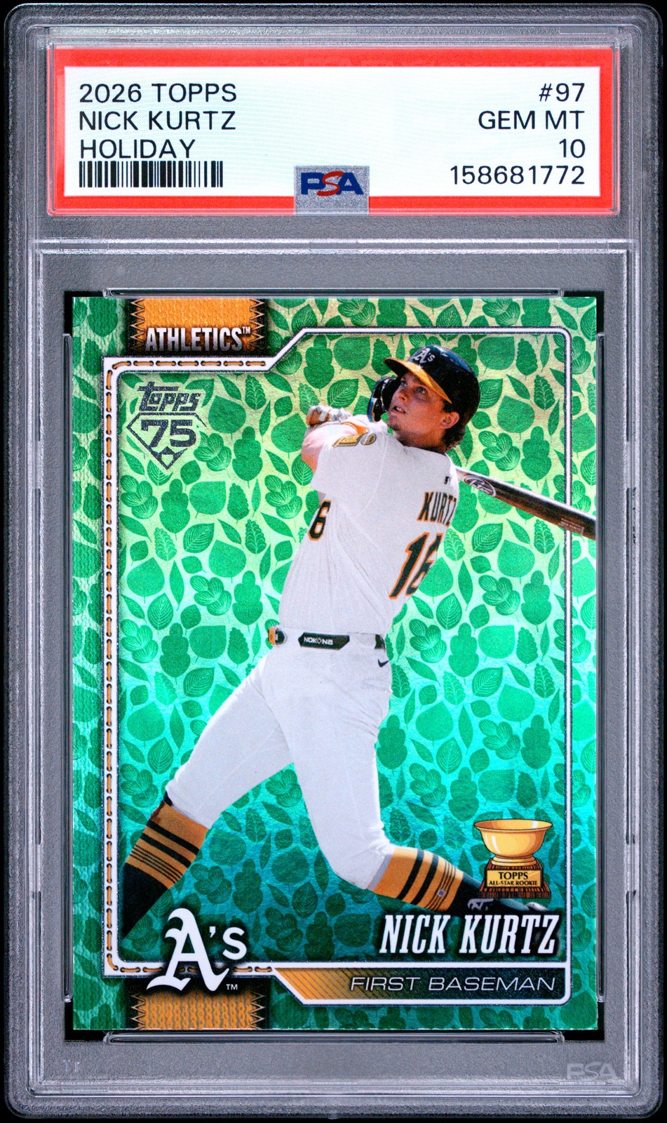 2026 TOPPS HOLIDAY #97 NICK KURTZ PSA 10