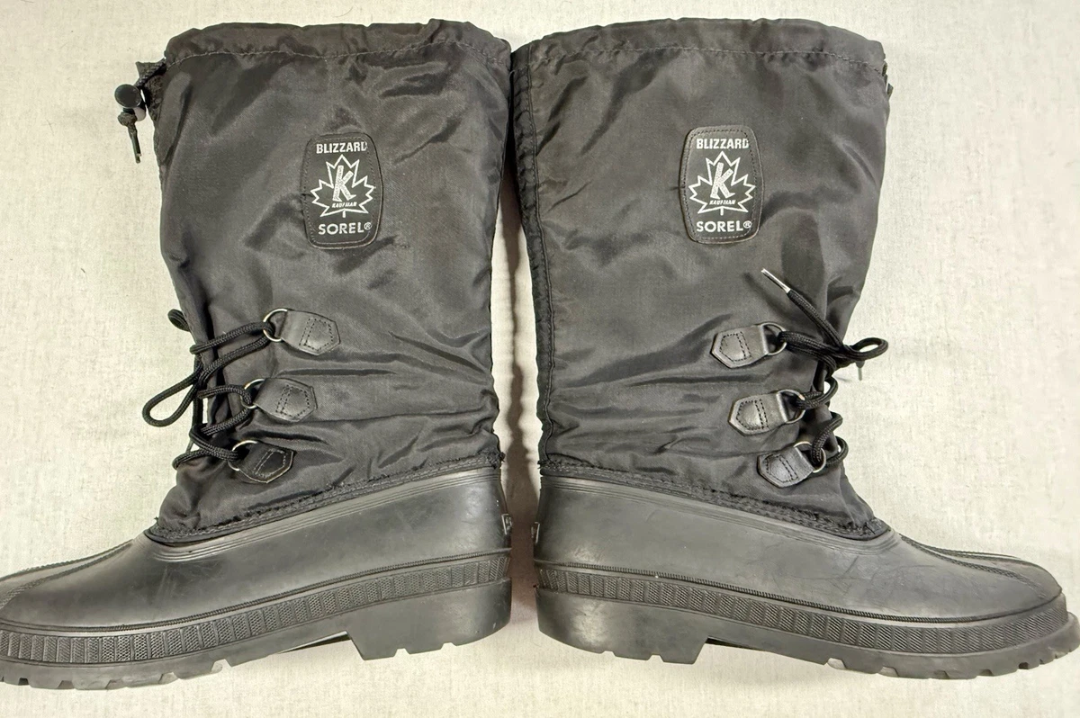 Vintage SOREL Blizzard Insulated Snow Boots Men Sz 10 Black Canada Warm SOREL Blizzard XT Boot Men main image 2