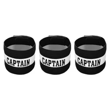 6pcs Captain's Armband Elastic Arm Band for Soccer Team Training Black
