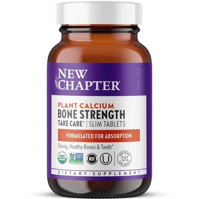New Chapter Calcium Supplement - Bone Strength 120 Count (Pack of 1), Green