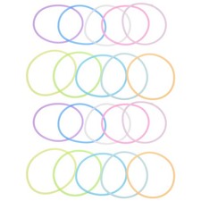 60 Pcs Neon Jelly Bracelets Glow Wristbands Colorful Retro Multicolor Silicone