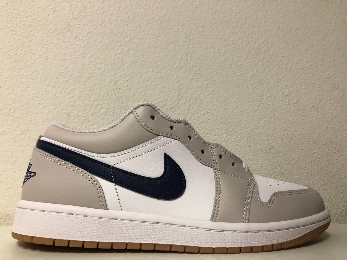 Nike Air Jordan 1 Low White Midnight Navy 553558-146 Size 12 | eBay