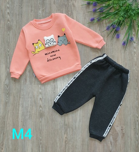 ‼️SALE‼️Kinder Mädchen Thermo Jogginganzug Pullover Hosen Jogger Katze Hase - Bild 3 von 17