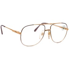 Lacoste Vintage Eyeglasses 727/1 F L 234 Gold/Brown Aviator France 57 16 140
