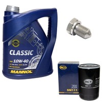 MotoröL ÖLfilter SM111 10W40 5Liter + ÖLablassschraube FüR Audi A6 Seat Skoda VW