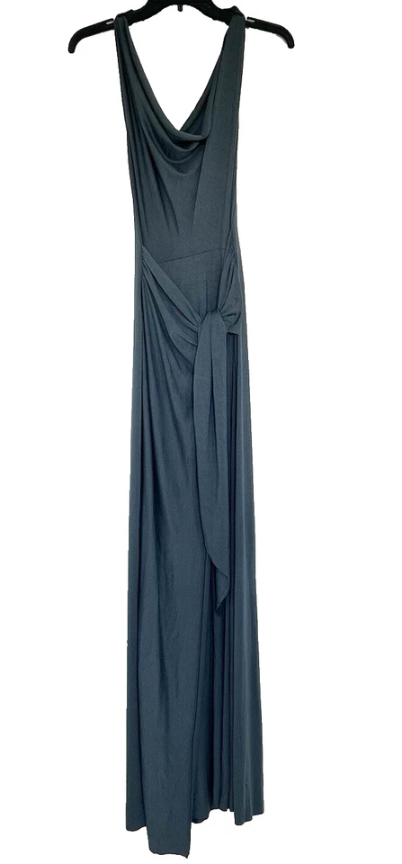 NUEVO CON ETIQUETAS NUEVO Vestido Largo Maxi Resort Rachel Pally Gris Sin Mangas Halter Capucha Caftán M Foto 2 de 4
