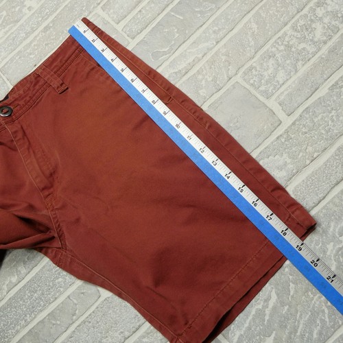 VINTAGE Volcom Shorts Size 33 Rust Red Chino Cotton Blend Canvas Skater Y2K - Picture 8 of 8