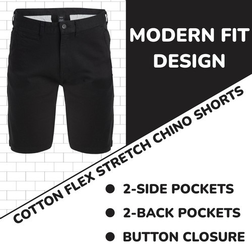 Mens Cotton Flex Stretch Button Closure Chino Shorts (Sizes 30-42) NEW FREE SHIP - Picture 24 of 28