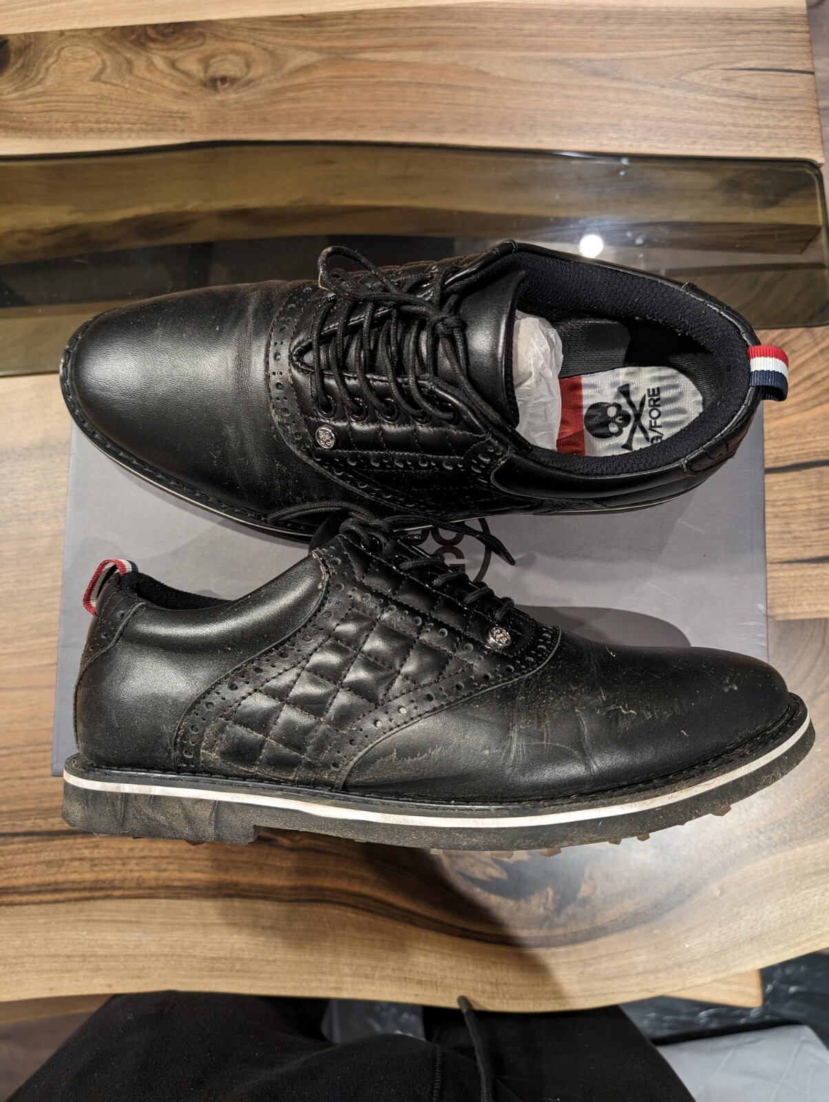 G/FORE mens Black leather Gallivanter golf shoes size 10.5 eBay