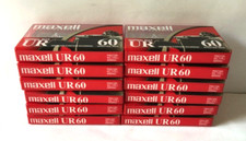 Lot 12 Maxell Audio Cassette Tapes UR 60 Min Normal Bias IEC Type 1 NEW  SEALED